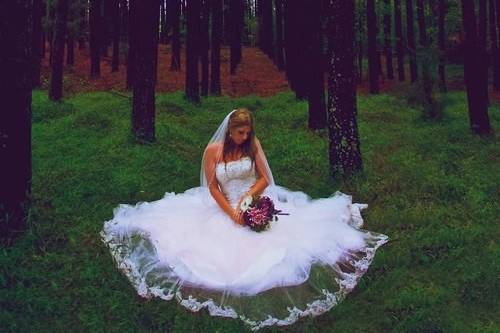 Bridal portrait in a forest by www.stanchambersjr.com.