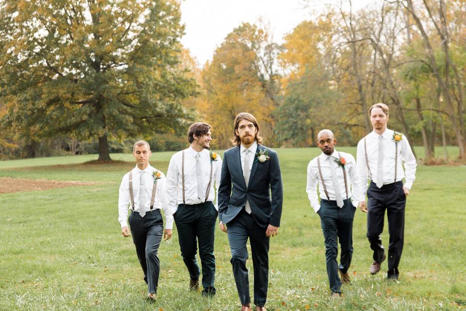 The groom and groomsmen