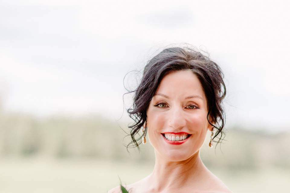 Bride with bouquet