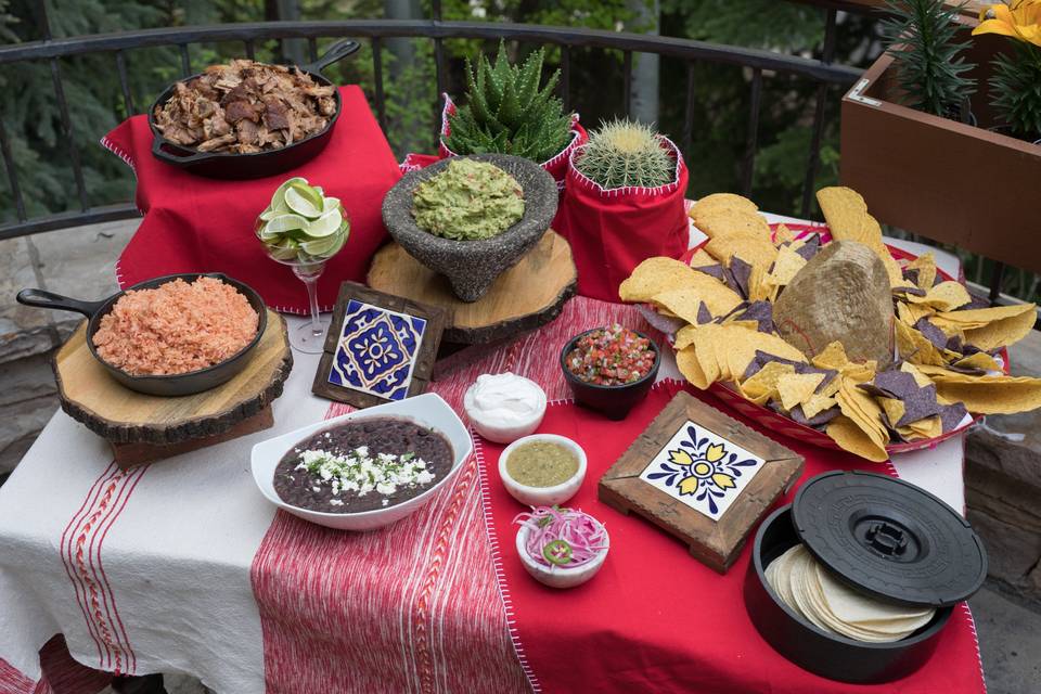 Buffet table