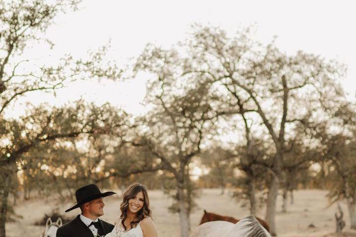 Country theme wedding dress