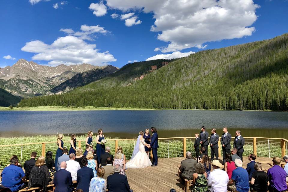 Lakefront wedding