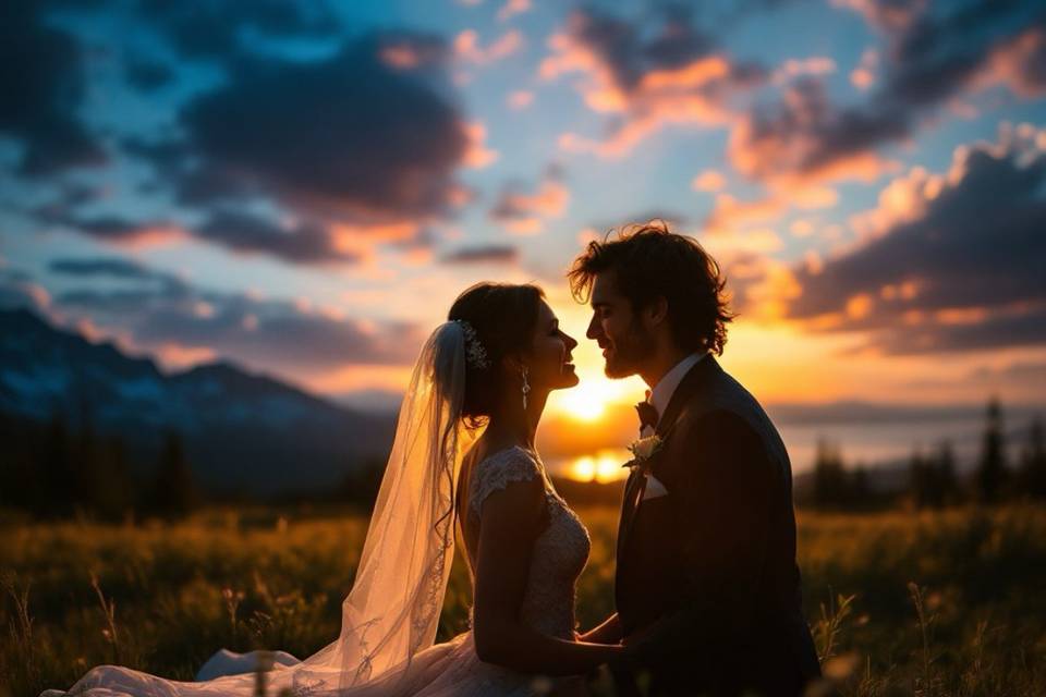 Romance as the sun sets