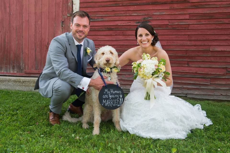 Photo with their dog