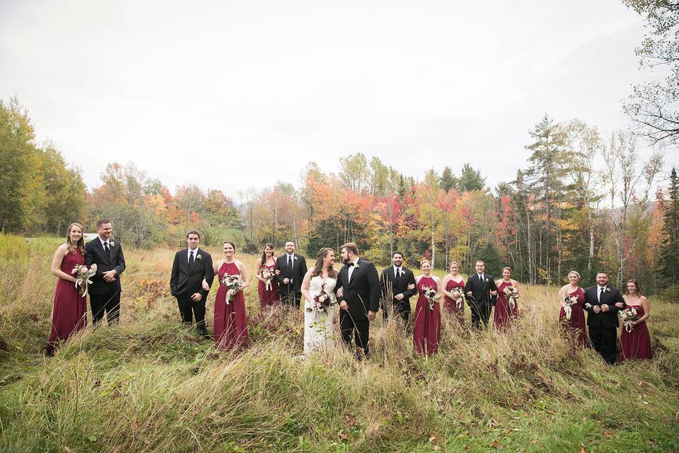 Newlyweds and their guests