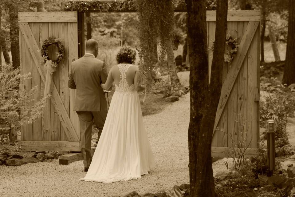 Escorting the bride