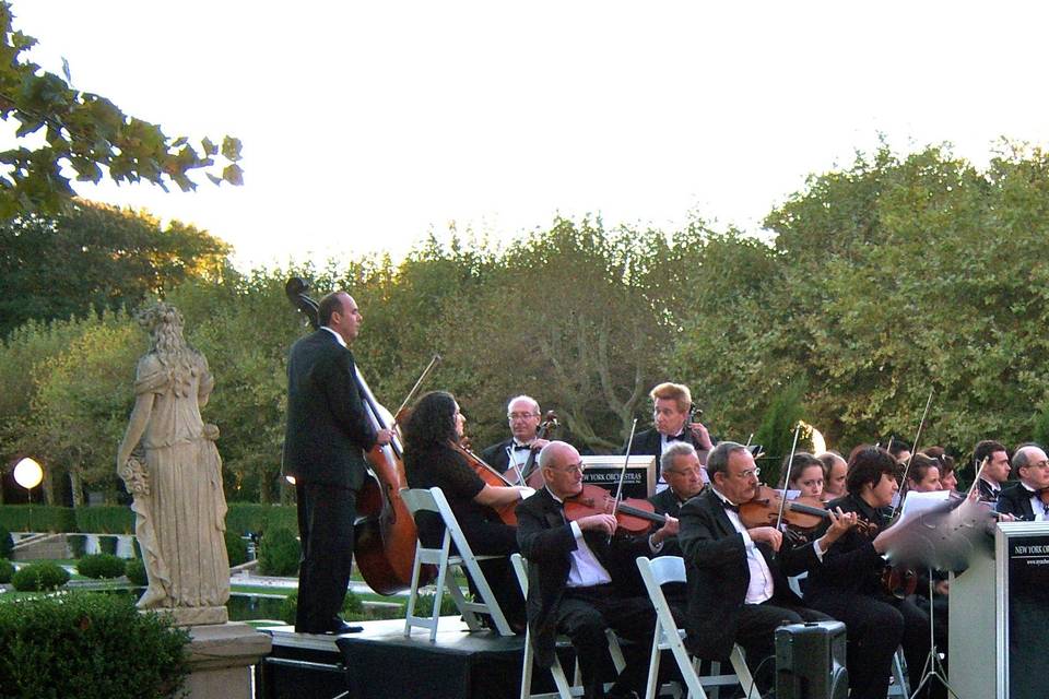 Ny orchestra - a 22-piece orchestra at a wedding ceremony at the historic landmark oheka castle on long island's gold coast