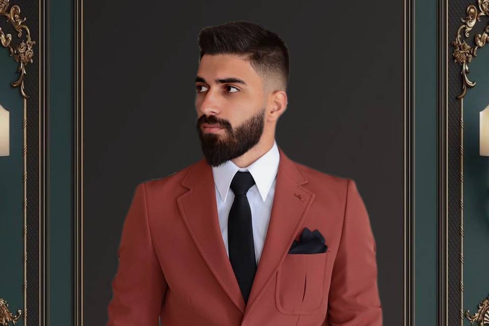 Elegant Orange Suit