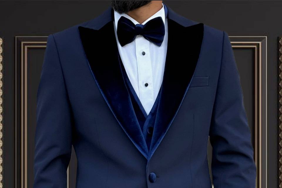 Navy with Velvet lapel Tuxedo