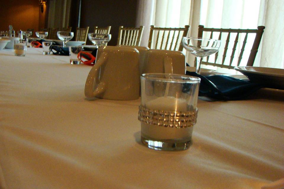 The grand ballroom head table