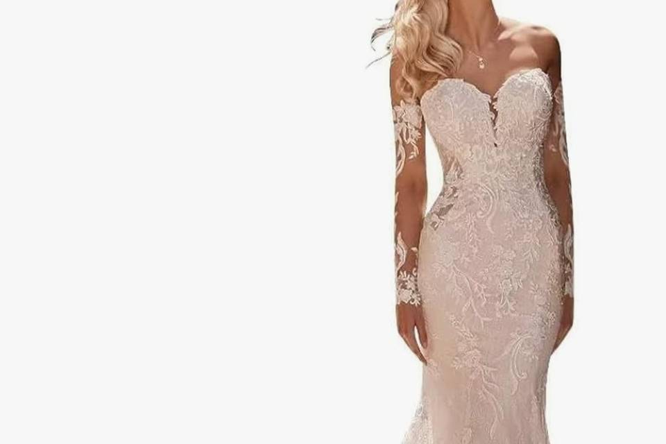 Lace Gown w/ full sleeves