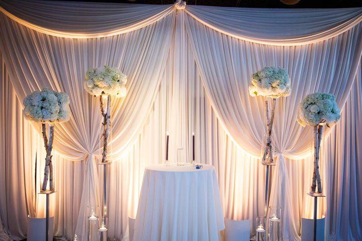 Ceremony white backdrop