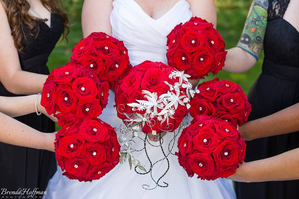 Red bouquets