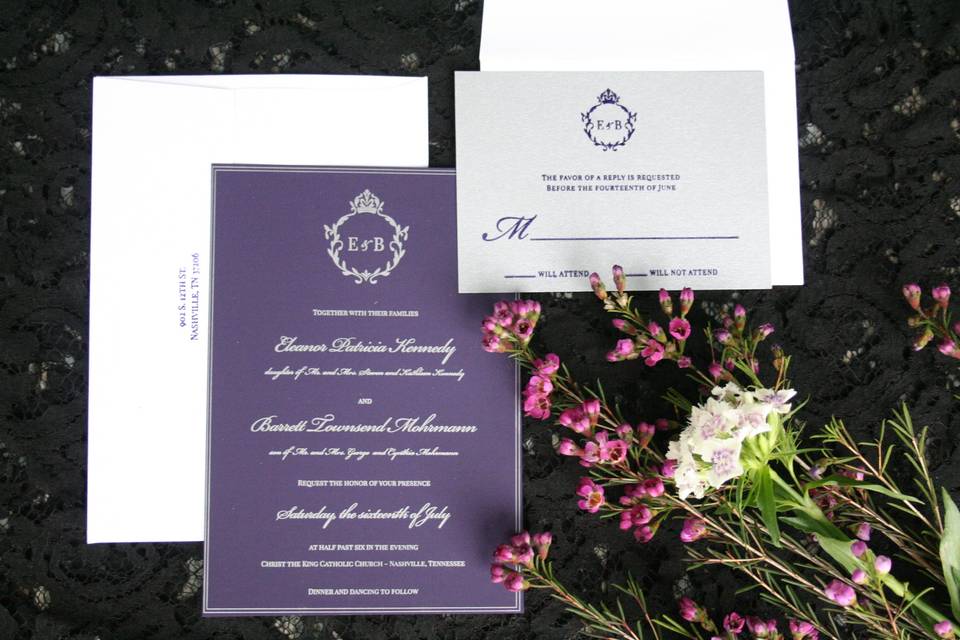 Violet invitation