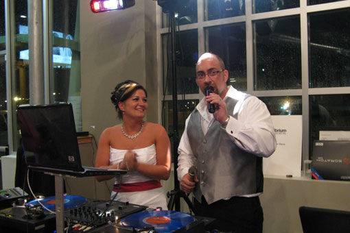 The bride and the DJ