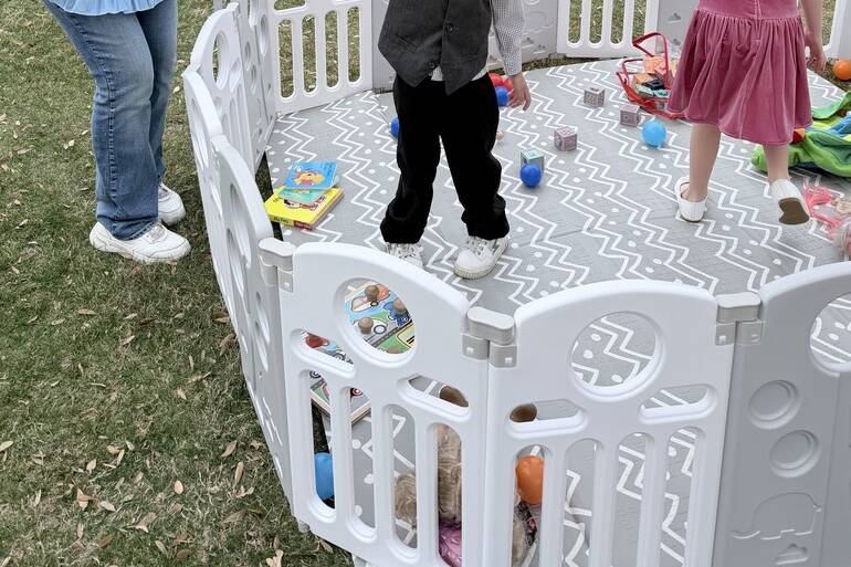 Outdoor bubble play