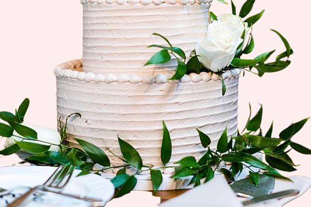 Floral tiered cakes