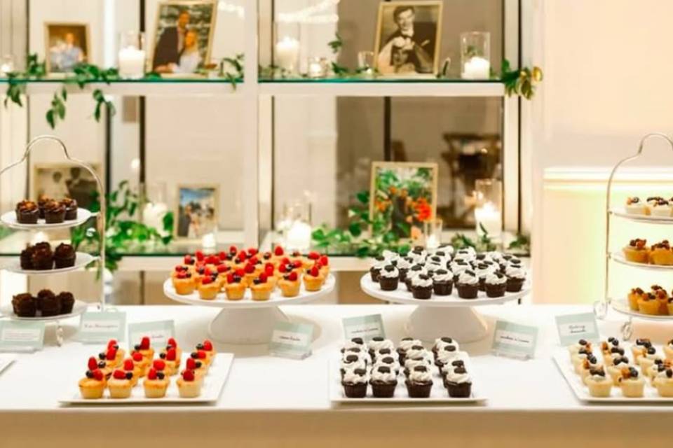 Full dessert tables.