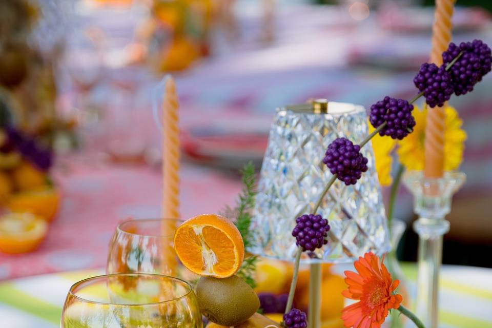 Colorful tablescape
