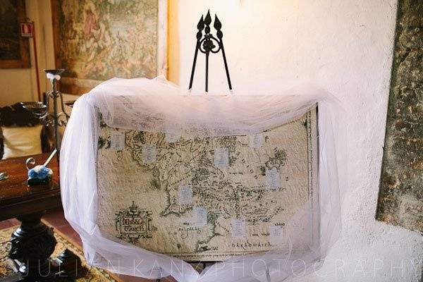 © Photo 2012 by Julian Kanz PhotographyTableaux De Mariage by Weddings and DreamsIt's a Middle Earth Map