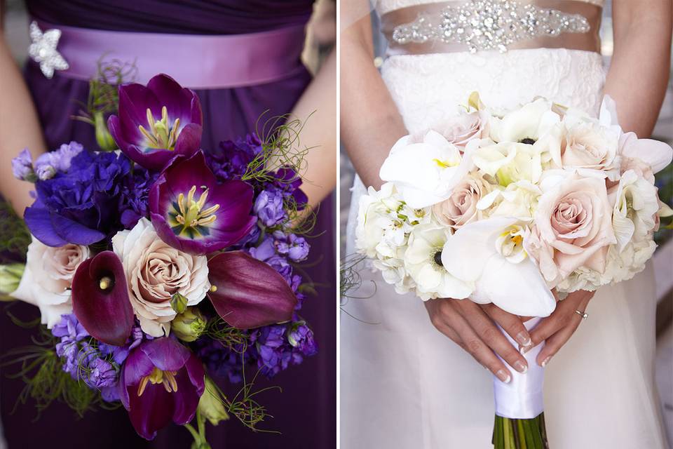 Bridesmaid and Bridal Bouquet. Photo by Meagan Lucy.
