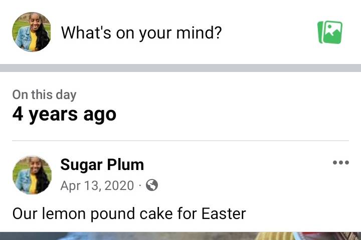 Sugars lemon pound cake