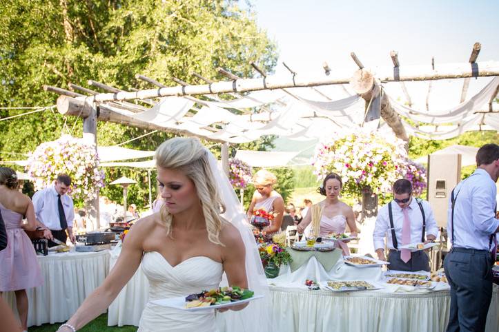 Nice wedding buffet stations