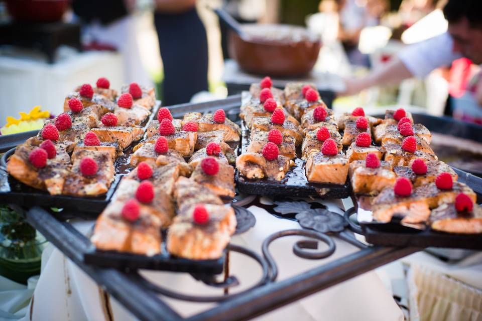 Cedar plank salmon