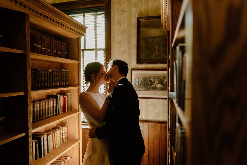 Moment together in the Library