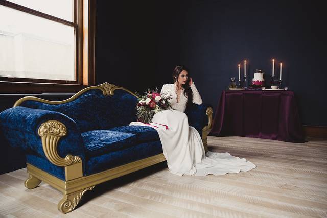 Bride holding her bouquet