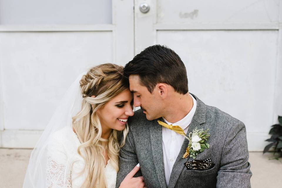 Bride holding her bouquet