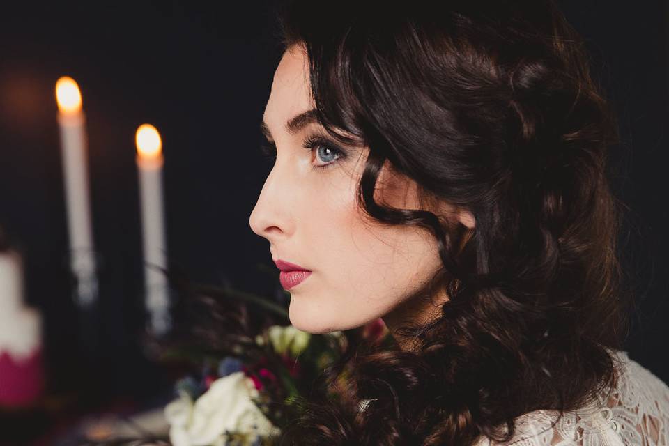 Bride holding her bouquet