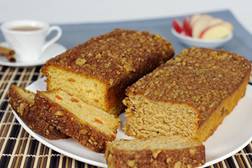 House guests will love waking up to a slice of our Peach or Apple Streusel Coffee Cakes served with coffee or go all out with eggs and sausage.  Try a slice of these cakes dipped in beaten egg and pan-fried like French Toast - You may never get rid of house guests once this is served.