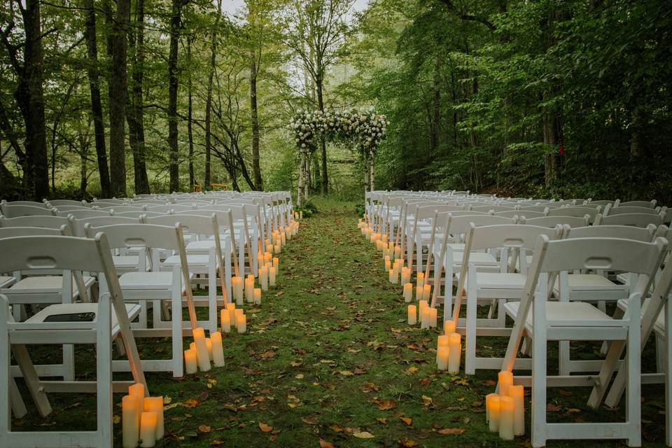 Ceremony area by the river