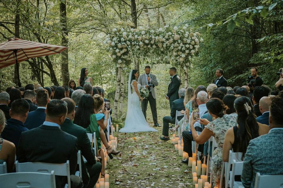 Ceremony area by the river