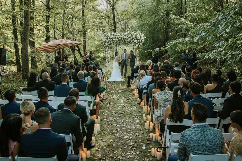 Ceremony area by the river