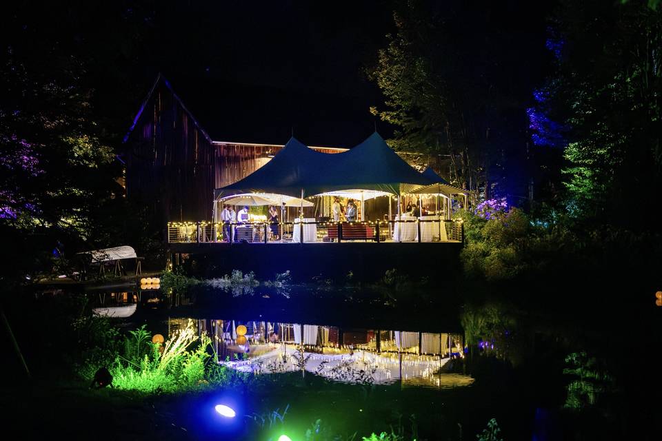 Deck with tent