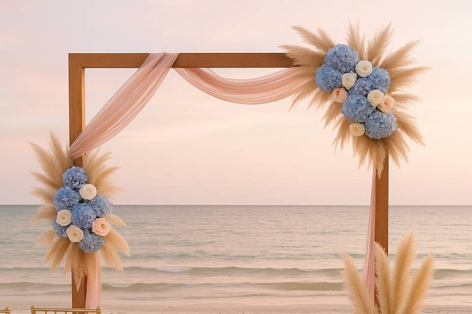Boho Blue Ceremony