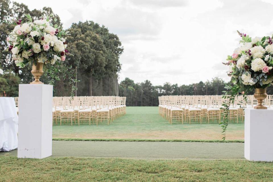 Golf Course Views Ceremony