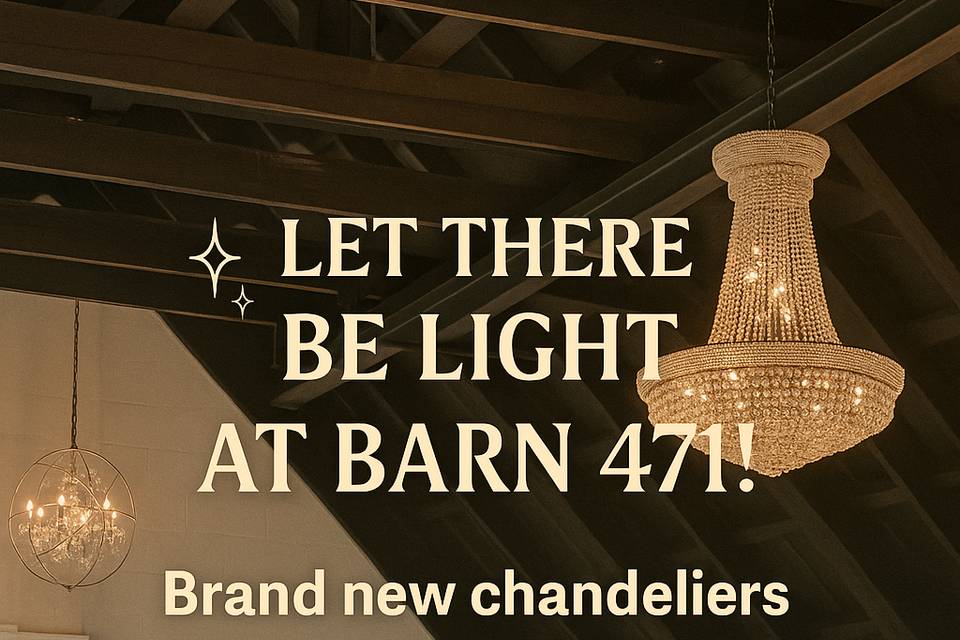 Brand new chandeliers