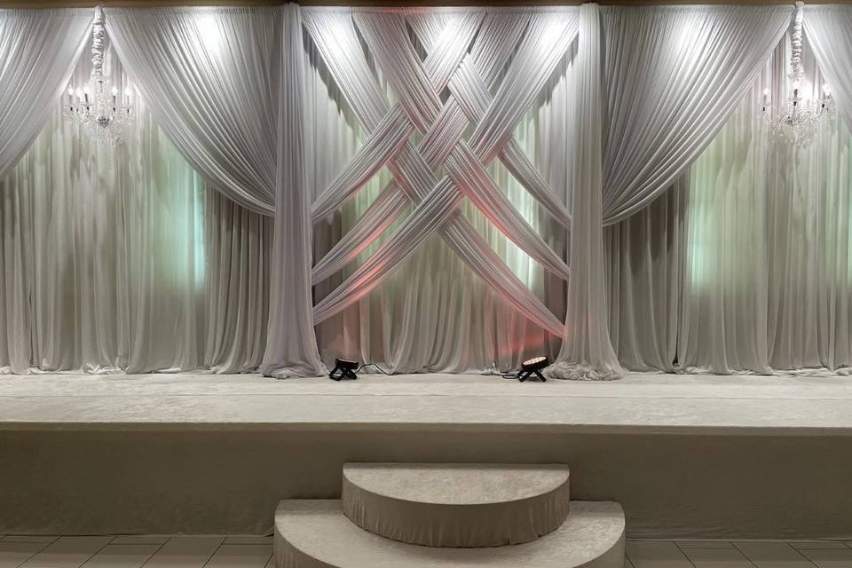Backdrop and steps