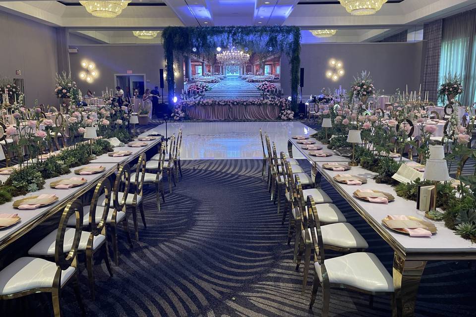 Video wall and O Chairs