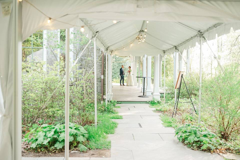 Portico Awbury Arboretum