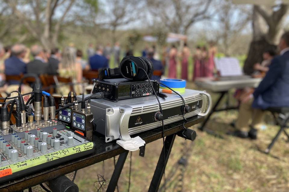 Sound setup for ceremony