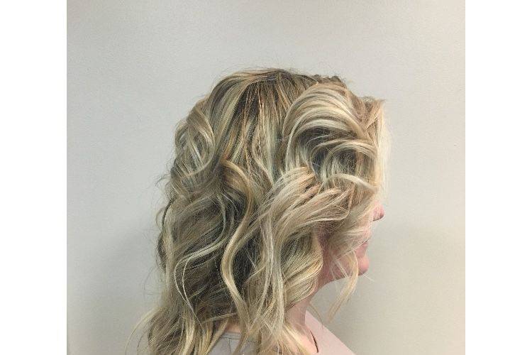 Wild blonde curls