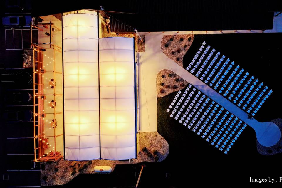 Night Aerial Courtyard