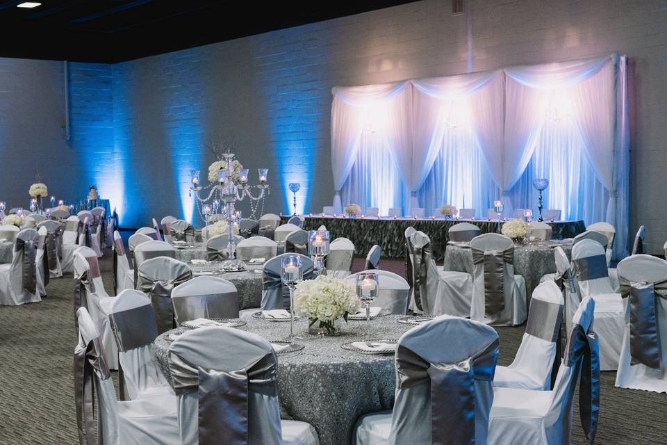 Head table and guest tables