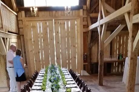 Wedding Table in the Andover Barn