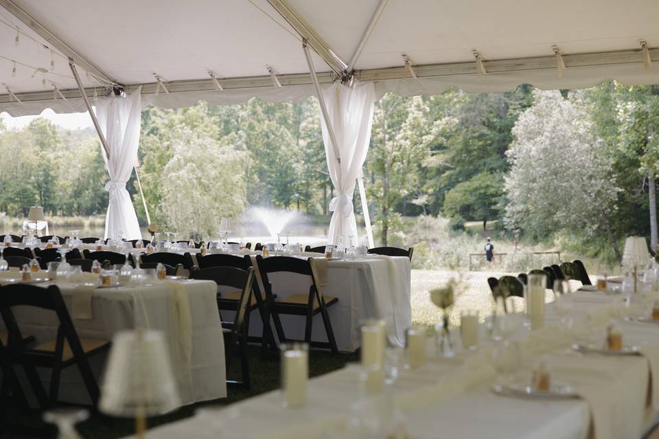 Inside the tent