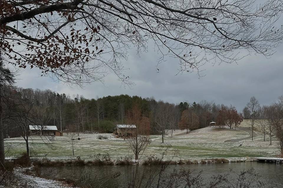 Winter view of the pond